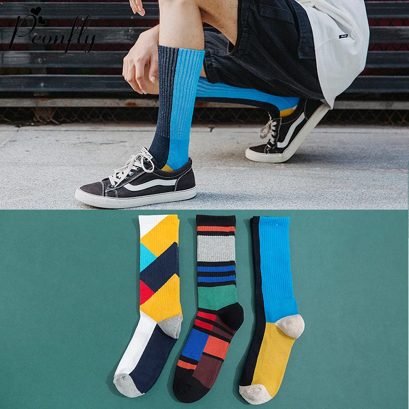 Peonfly Novelty Autumn Winter Men Colorful Geometry Thick Compression Towel Bottom Calcetines Happy Socks
Peonfly Novelty Autumn Winter Men Colorful Geometry Thick Compression Towel Bottom Calcetines Happy Socks