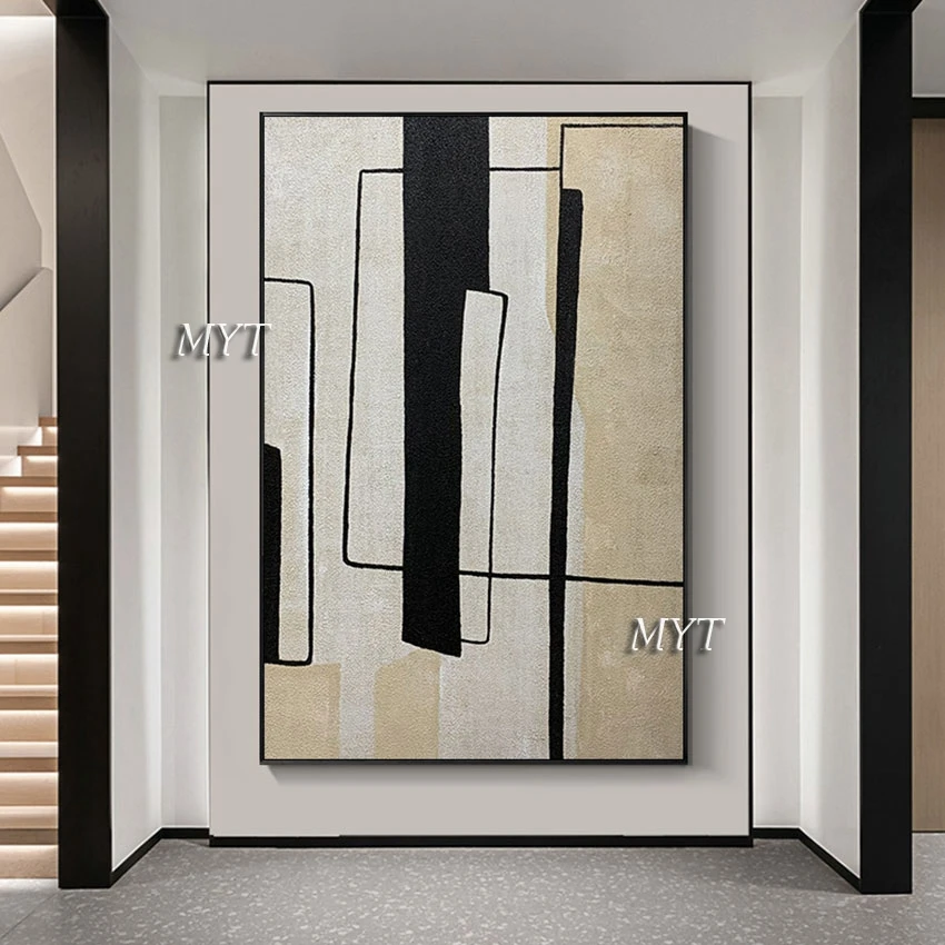 New Arrival Simple Abstract Painting Black And White Wall Pictures Canvas Unframed Contemporary Showpiece For Home Decoration
New Arrival Simple Abstract Painting Black And White Wall Pictures Canvas Unframed Contemporary Showpiece For Home Decoration