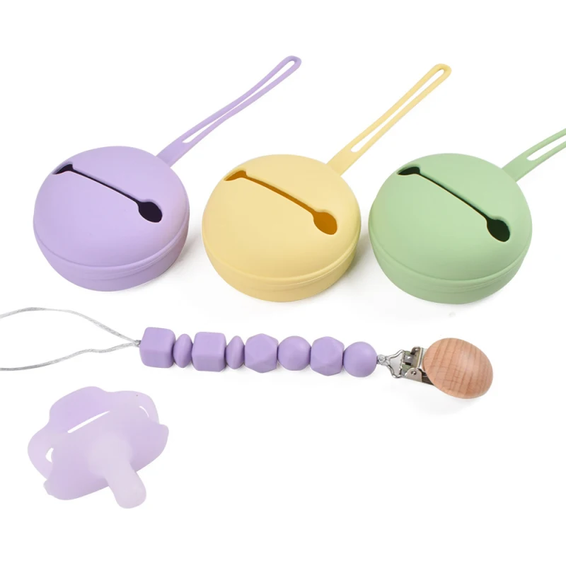 Pacifier Storage Bag Baby Silicone Pacifier Holder With Lanyard Portable Dust-proof Soother Container Key Lipstick Travel Box
Pacifier Storage Bag Baby Silicone Pacifier Holder With Lanyard Portable Dust-proof Soother Container Key Lipstick Travel Box