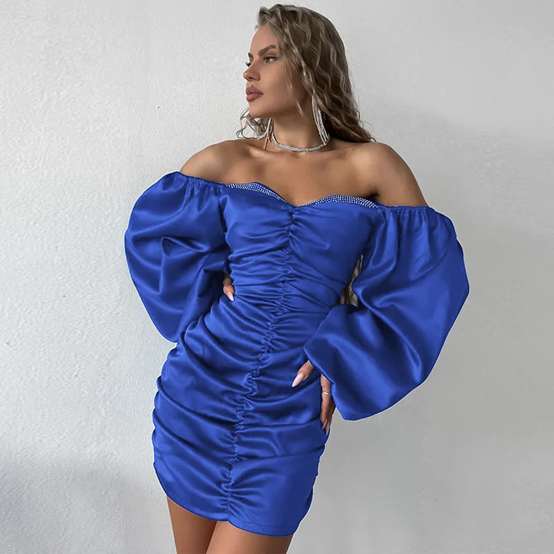 2022 Off Shoulder Long Sleeve Solid Sequined Draped Elegant Sexy Slim Mini Prom Dress Fall Winter Birthday Party Outfit
2022 Off Shoulder Long Sleeve Solid Sequined Draped Elegant Sexy Slim Mini Prom Dress Fall Winter Birthday Party Outfit