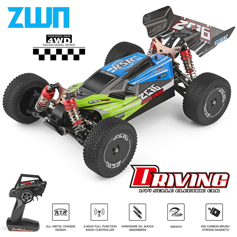 WLtoys 144001 2,4g Радиоуправляемый автомобиль 70 км/ч 4WD Электрический высокоскоростной автомобиль внедорожный Дрифт игрушечный автомобиль с дист...
WLtoys 144001 2,4g Радиоуправляемый автомобиль 70 км/ч 4WD Электрический высокоскоростной автомобиль внедорожный Дрифт игрушечный автомобиль с дист...