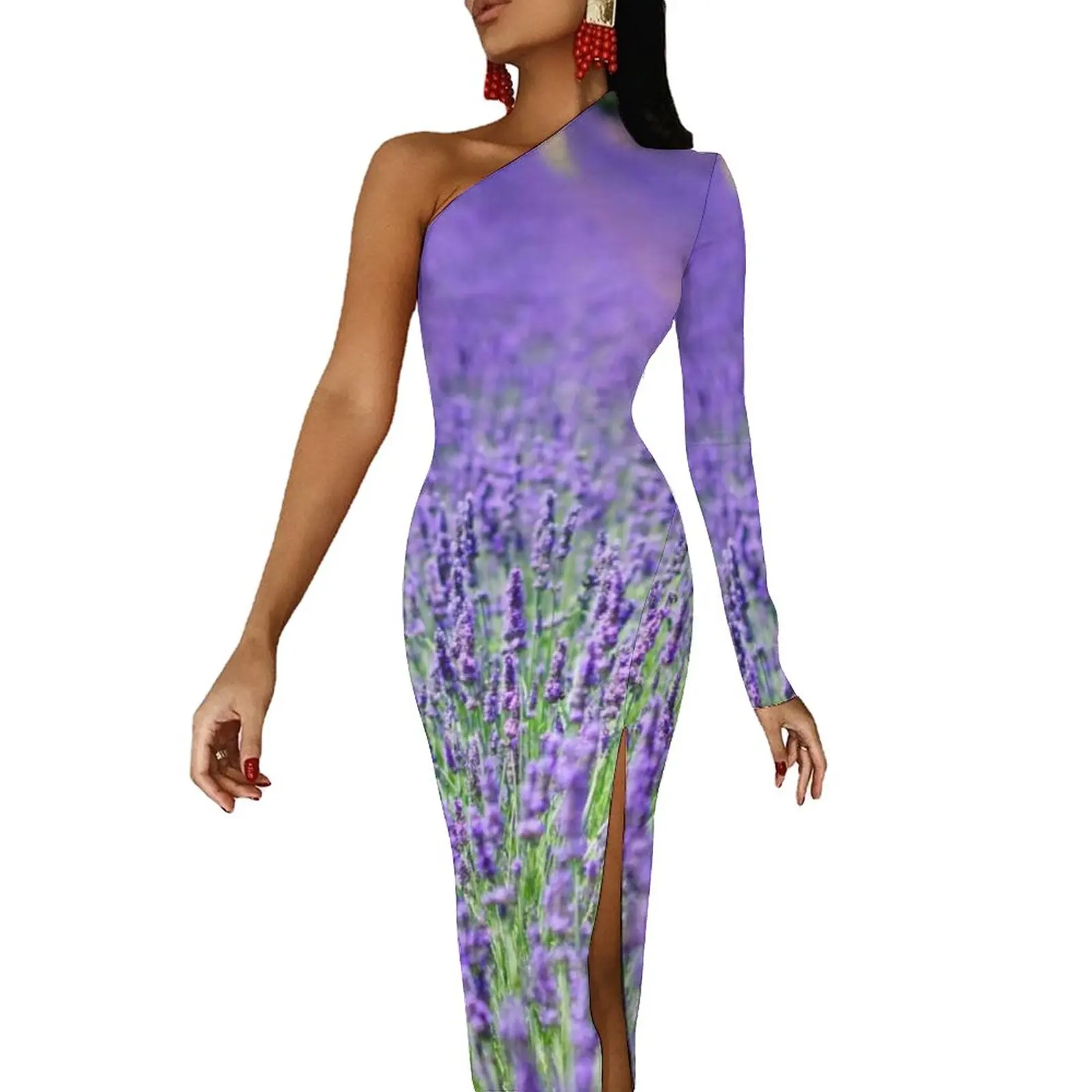 Fields of Lavender Long Dress Women Nature Purple Flowers Street Wear Maxi Dress Spring Modern Bodycon Dresses Printed Vestidos
Fields of Lavender Long Dress Women Nature Purple Flowers Street Wear Maxi Dress Spring Modern Bodycon Dresses Printed Vestidos