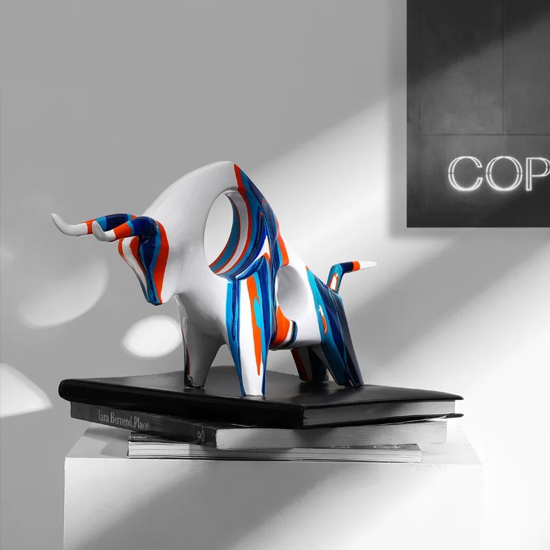 Painted Colorful bull Figurine Home Decor Modern Wine Cabinet Office Decor Desktop Resin Crafts Miniatures Statue cow ornament
Painted Colorful bull Figurine Home Decor Modern Wine Cabinet Office Decor Desktop Resin Crafts Miniatures Statue cow ornament