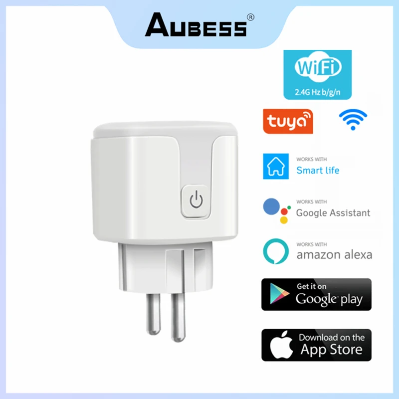 Aubess Smart Plug WiFi Socket EU 16/20A Power Monitor Tuya SmartLife APP Control Works With Alexa Google Home Assistant Yandex
Aubess Smart Plug WiFi Socket EU 16/20A Power Monitor Tuya SmartLife APP Control Works With Alexa Google Home Assistant Yandex
