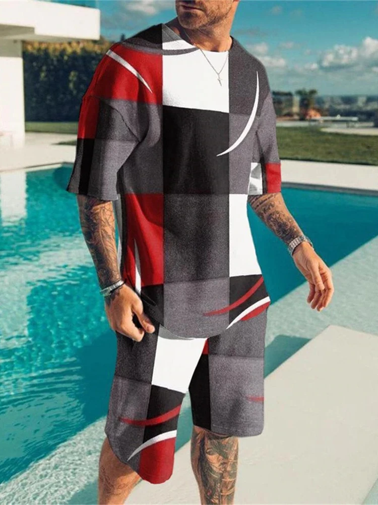 Fashion Two Piece Sets Men Streetwear Retro Pattern Printing Mens Outfits Summer Casual O-Neck T-shirts And Shorts Suits 2022
Fashion Two Piece Sets Men Streetwear Retro Pattern Printing Mens Outfits Summer Casual O-Neck T-shirts And Shorts Suits 2022