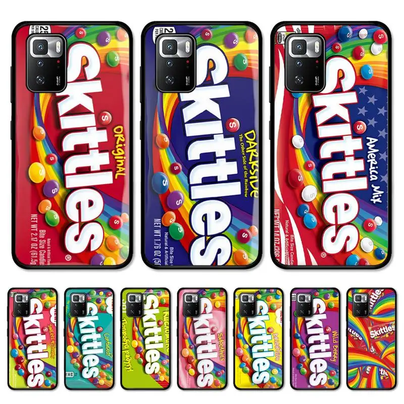 

Skittles Sweet Sour Fruit Candies Phone Case for Redmi Note 8 7 9 4 6 pro max T X 5A 3 10 lite pro