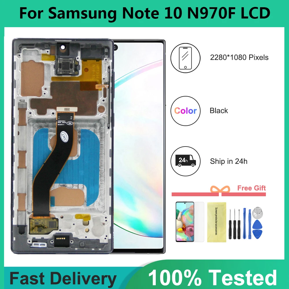 Высококачественный ЖК-дисплей AAA + с сенсорным экраном и рамкой для Samsung Galaxy Note 10 N970F N970 N970, дисплей для Samsung Note10
Высококачественный ЖК-дисплей AAA + с сенсорным экраном и рамкой для Samsung Galaxy Note 10 N970F N970 N970, дисплей для Samsung Note10