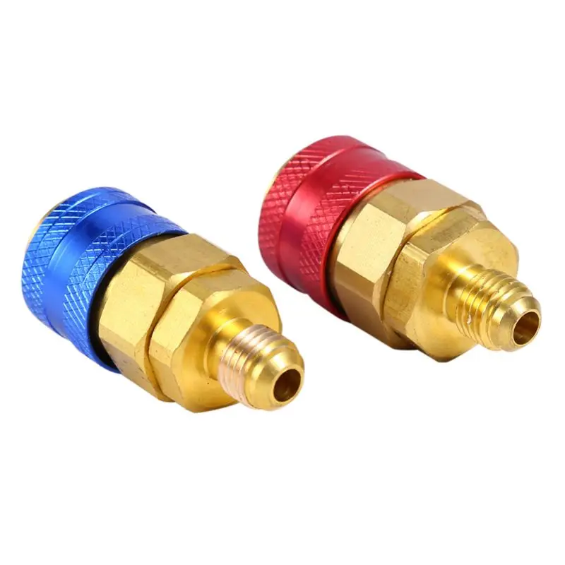 2pc for freon R134A H/L Car Quick Coupler Connector Brass Adapters Air Conditioning Refrigerant Adjustable Manifold H9EE
2pc for freon R134A H/L Car Quick Coupler Connector Brass Adapters Air Conditioning Refrigerant Adjustable Manifold H9EE