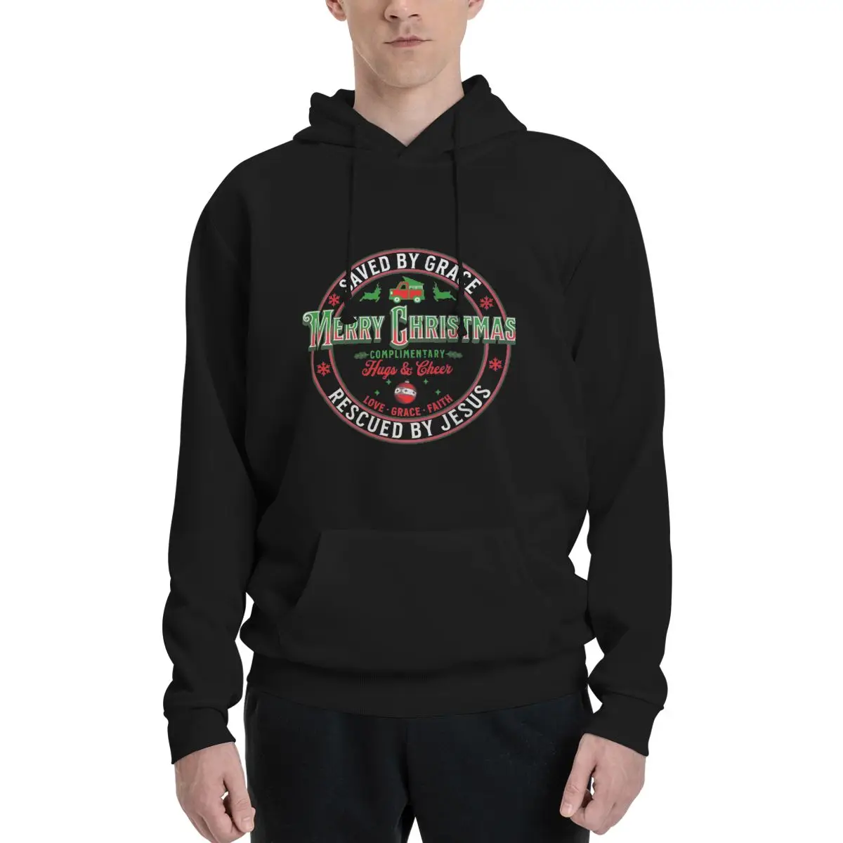 Merry Christmas Saved By Grace Rescued By Jesus Polyester Hoodie Men's Women's Sweater Size XXS-3XL
Merry Christmas Saved By Grace Rescued By Jesus Polyester Hoodie Men's Women's Sweater Size XXS-3XL
