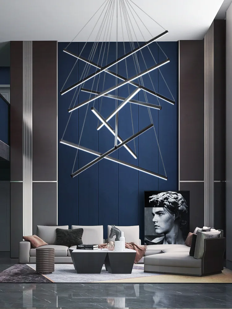 Modern LED Stair lamp Aluminum Ceiling Chandelier duplex building room decor highrise Living room long line lamp home decoration
Modern LED Stair lamp Aluminum Ceiling Chandelier duplex building room decor highrise Living room long line lamp home decoration