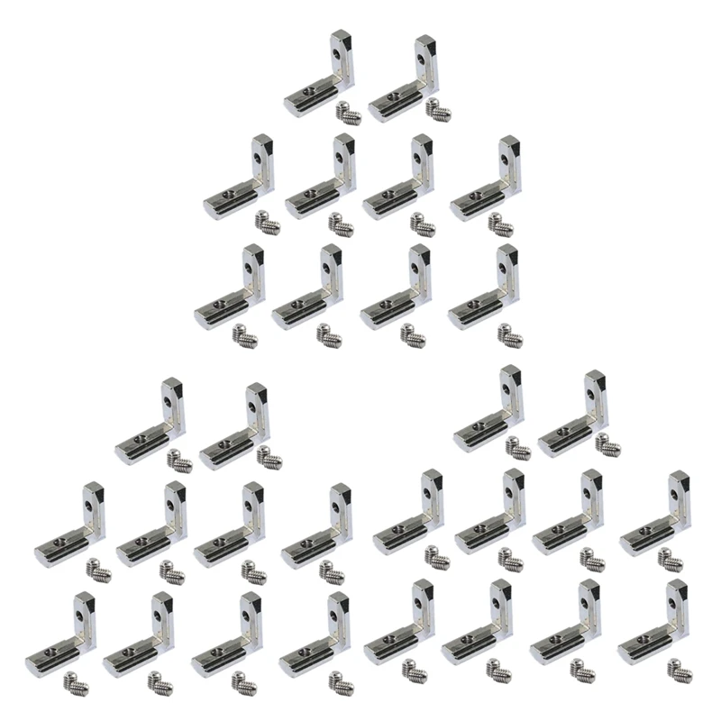 60Pcs T Slot L-Shape Interior Inside Corner Connector Joint Bracket For Aluminum Extrusion Profile 2020 Series Slot 6Mm
60Pcs T Slot L-Shape Interior Inside Corner Connector Joint Bracket For Aluminum Extrusion Profile 2020 Series Slot 6Mm