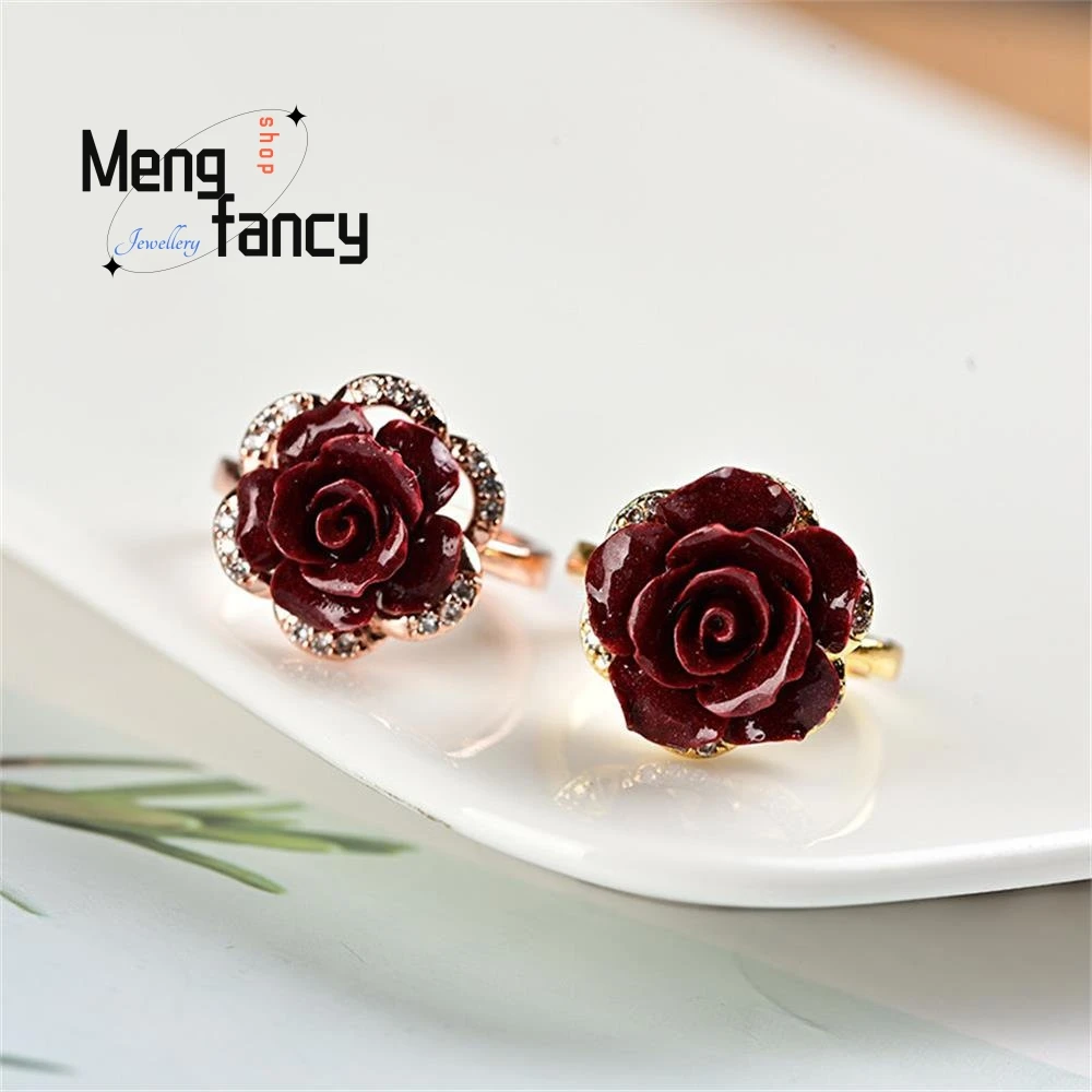 S925 Silver Cinnabar Blossoms And Riches Ring Men Women Couple Promise Love Eternity Fine Jade Jewelry Sets Luxury Holiday Gifts
S925 Silver Cinnabar Blossoms And Riches Ring Men Women Couple Promise Love Eternity Fine Jade Jewelry Sets Luxury Holiday Gifts