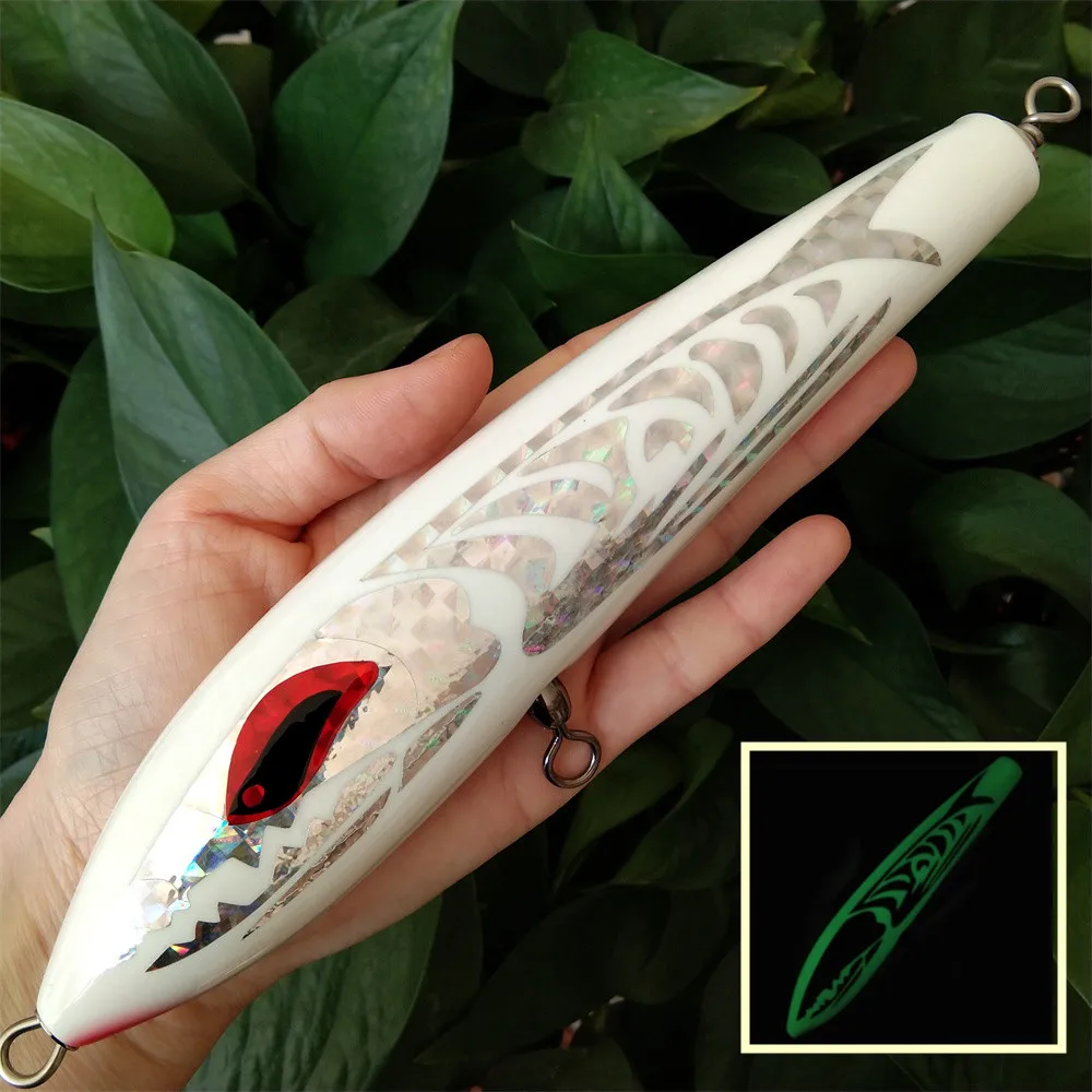Swolfy 21cm 96g Floating boat trolling Big pencil lure Top water Artificial Hard Bait Wobbler Stickbait Bass for Fishing
Swolfy 21cm 96g Floating boat trolling Big pencil lure Top water Artificial Hard Bait Wobbler Stickbait Bass for Fishing