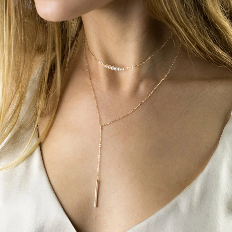 Stainless steel hign quality fine jewelry sets necklaces fashion chain layer necklace white pearl for mom gifts
Stainless steel hign quality fine jewelry sets necklaces fashion chain layer necklace white pearl for mom gifts