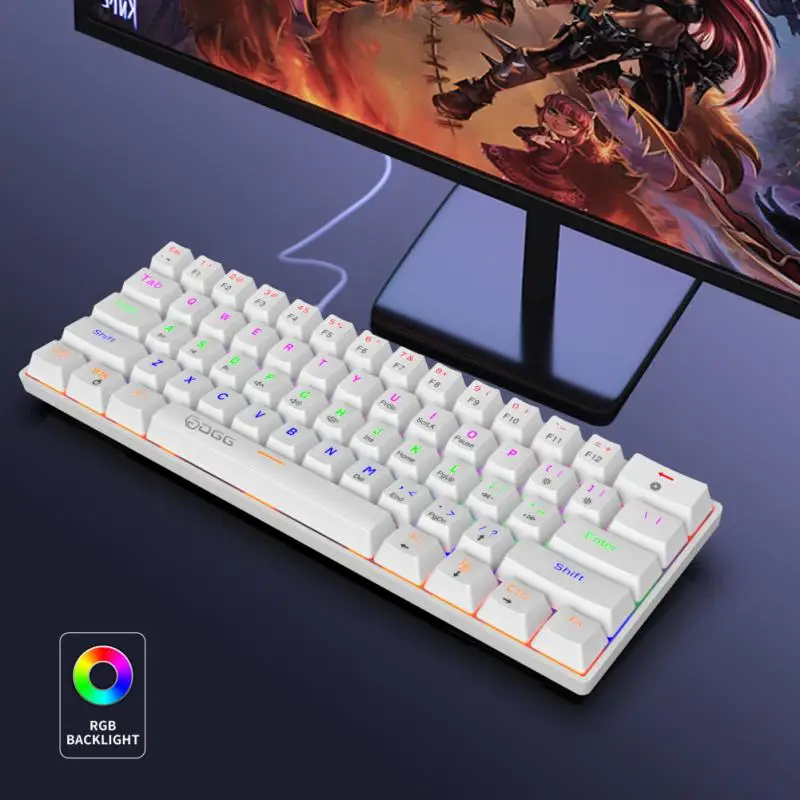 V900 Wired Gaming Keyboard Mechanical Feeling Backlit Keyboards USB 61 Keys English Keyboard Waterproof Computer Game Keyboards
V900 Wired Gaming Keyboard Mechanical Feeling Backlit Keyboards USB 61 Keys English Keyboard Waterproof Computer Game Keyboards