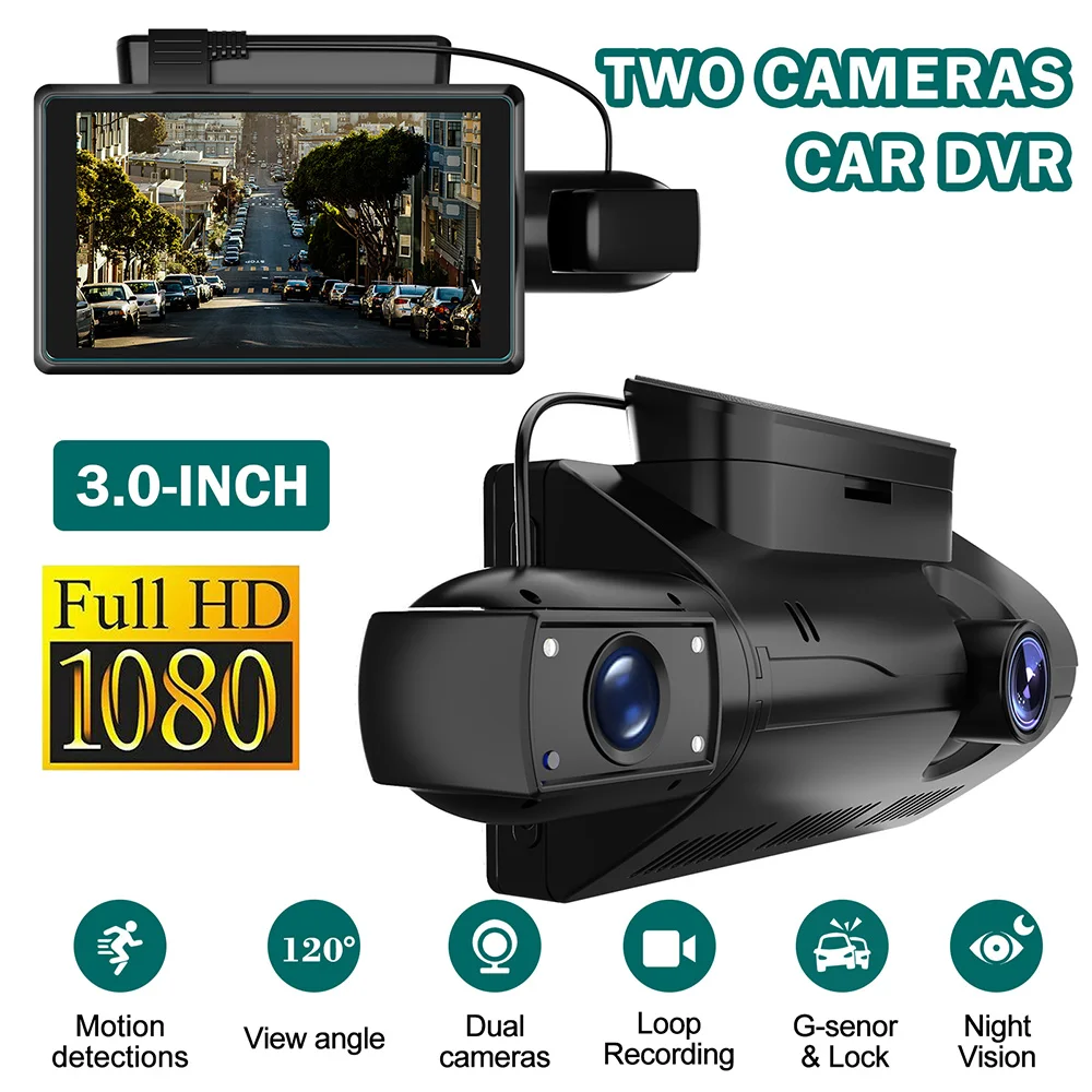 3,0-дюймовый HD 1080P видеорегистратор для автомобильного видеорегистратора передняя и автомобильная камеры двойной объектив Авто видеорегист...
3,0-дюймовый HD 1080P видеорегистратор для автомобильного видеорегистратора передняя и автомобильная камеры двойной объектив Авто видеорегист...