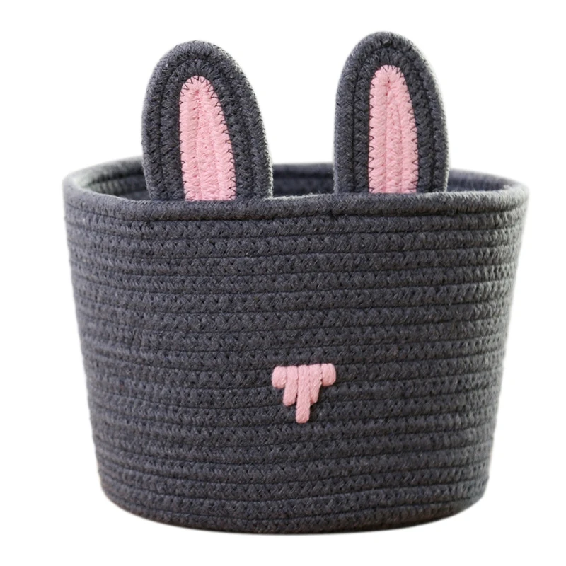Natural Cotton Rope Woven Storage Basket Box Rabbit Organiser Bin For Nursery Kid's Room Baby Toys Cosmetics Home Decor
Natural Cotton Rope Woven Storage Basket Box Rabbit Organiser Bin For Nursery Kid's Room Baby Toys Cosmetics Home Decor