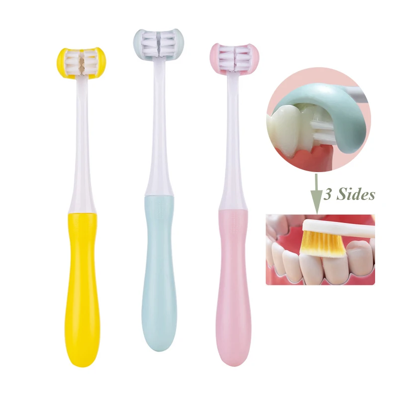 3D Three-sided Wrapping U-shaped Children's Toothbrush Cleaning 360° No Dead Angle Soft Bristle Oral Care Training Toothbrush
3D Three-sided Wrapping U-shaped Children's Toothbrush Cleaning 360° No Dead Angle Soft Bristle Oral Care Training Toothbrush