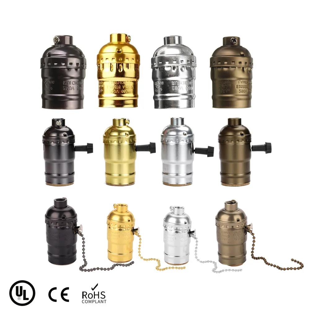 Retro Vintage Edison E26/E27 Screw Bulb Aluminum Shell Base Lamp110V 220V Bulb Holder Pendant Lighting Socket Ceiling Light
Retro Vintage Edison E26/E27 Screw Bulb Aluminum Shell Base Lamp110V 220V Bulb Holder Pendant Lighting Socket Ceiling Light