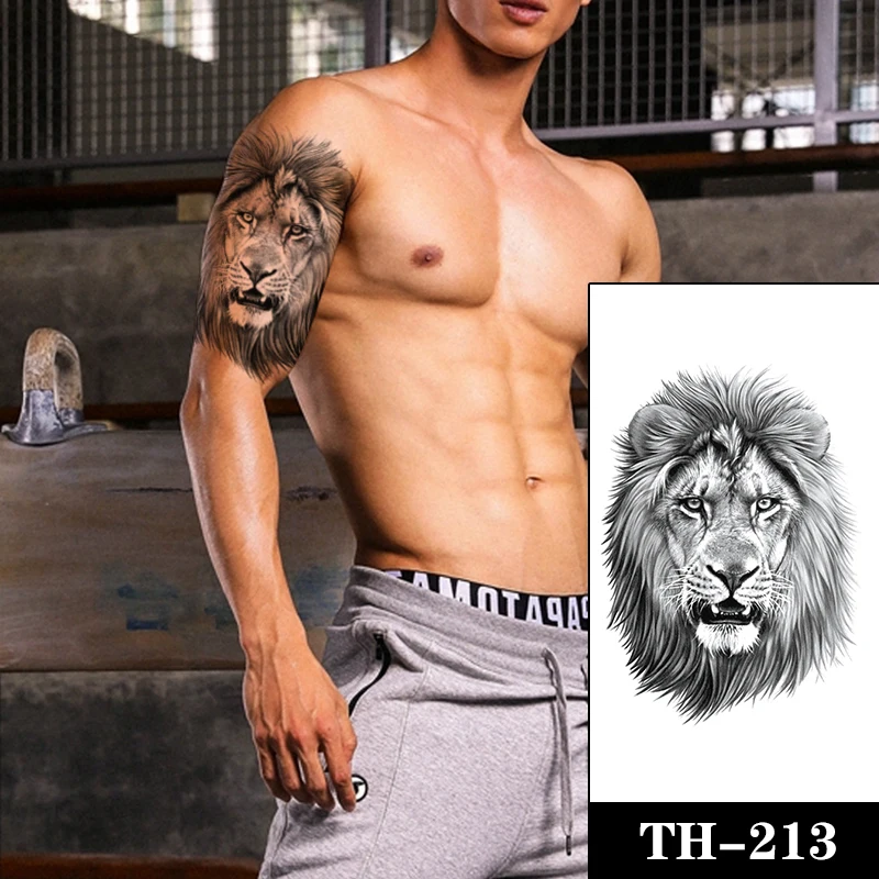 Cool Lion Head Temporary Tatoo Arm Legs Waterproof Kid Women Men Body Art Fake Tattoo Stickers Tatoos Black Realistic Cartoon
Cool Lion Head Temporary Tatoo Arm Legs Waterproof Kid Women Men Body Art Fake Tattoo Stickers Tatoos Black Realistic Cartoon