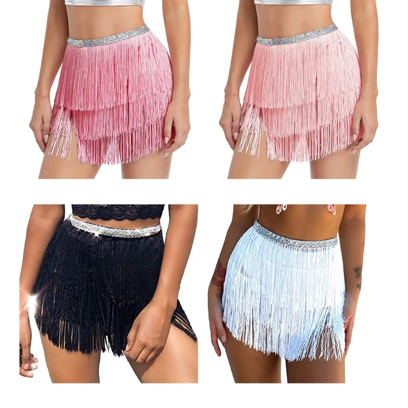 Women Belly Dance Skirts Multilayer Tassel Fringe Hip Scarf Beach Wrap for Women
Women Belly Dance Skirts Multilayer Tassel Fringe Hip Scarf Beach Wrap for Women