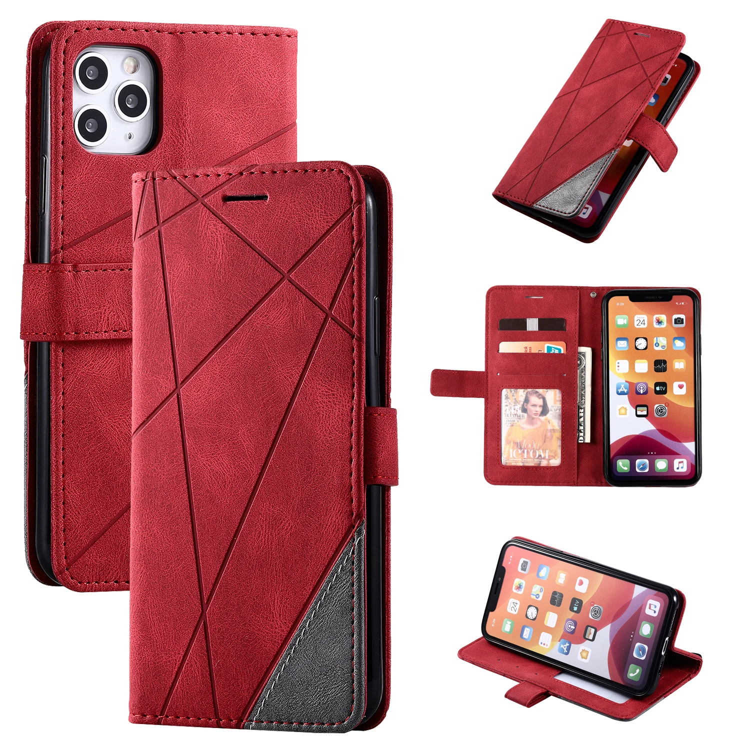 

Stand Phone Holster Cover For Etui Xiaomi Mi Poco M4 X4 X3 Redmi A1 Plus 9A 9C Note 11 10 9S 9 8 Pro 11S 10S Rhombus Case D21G