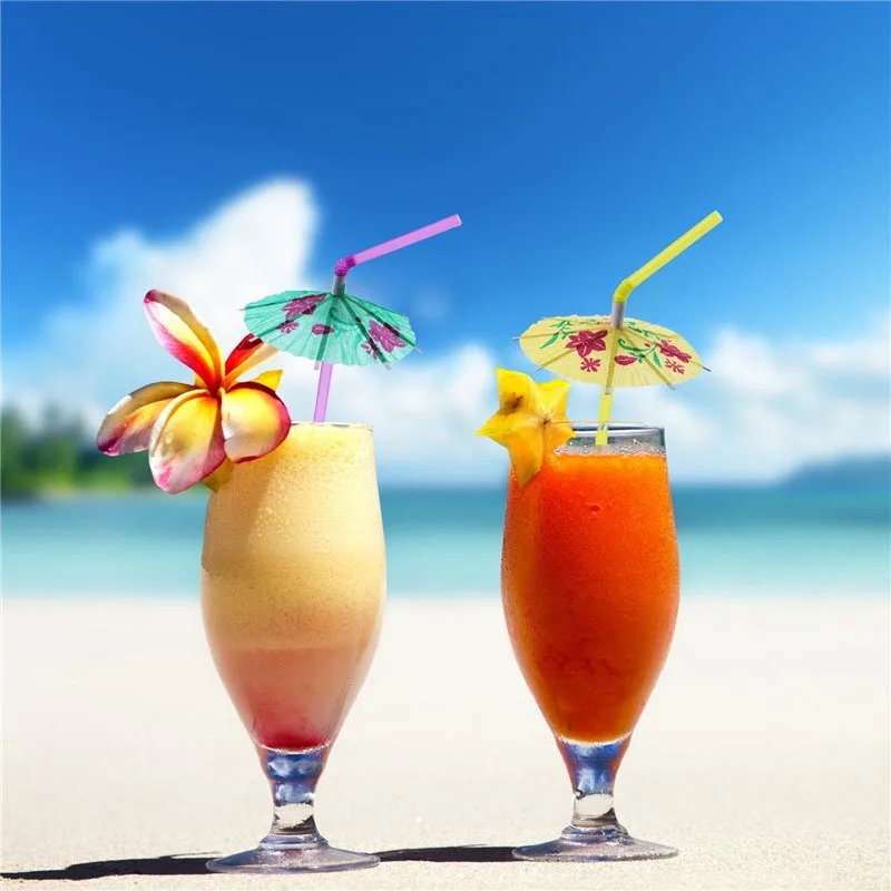 50PC Multicolor Tropical Umbrella Parasol Cocktail Straws Disposable Bendable Juice Drinking Straw Hawaii Beach Party Decor
50PC Multicolor Tropical Umbrella Parasol Cocktail Straws Disposable Bendable Juice Drinking Straw Hawaii Beach Party Decor
