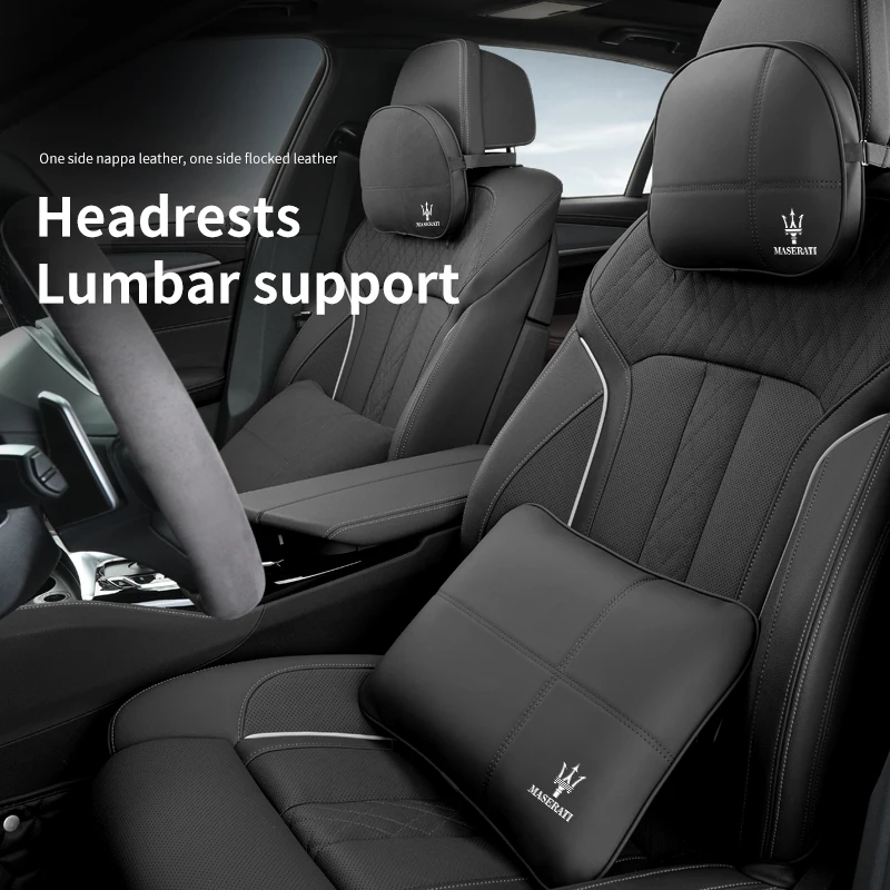 Car Headrest And Lumbar Support Neck Pillow For Maserati Ghibli MC20 President GranCabrio Spyder Levante Coupe GranTurismo
Car Headrest And Lumbar Support Neck Pillow For Maserati Ghibli MC20 President GranCabrio Spyder Levante Coupe GranTurismo