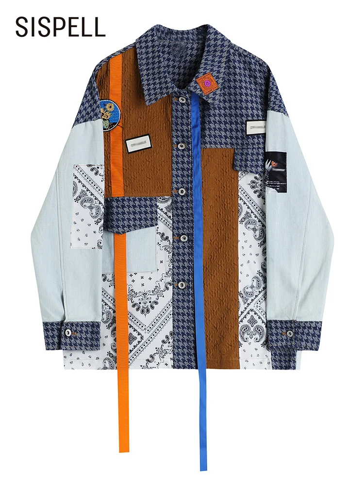 SISPELL Vintage Patchwork Colorblock Shirt For Women Lapel Long Sleeve Straight Button Through Blouse Female Clothing Style New
SISPELL Vintage Patchwork Colorblock Shirt For Women Lapel Long Sleeve Straight Button Through Blouse Female Clothing Style New