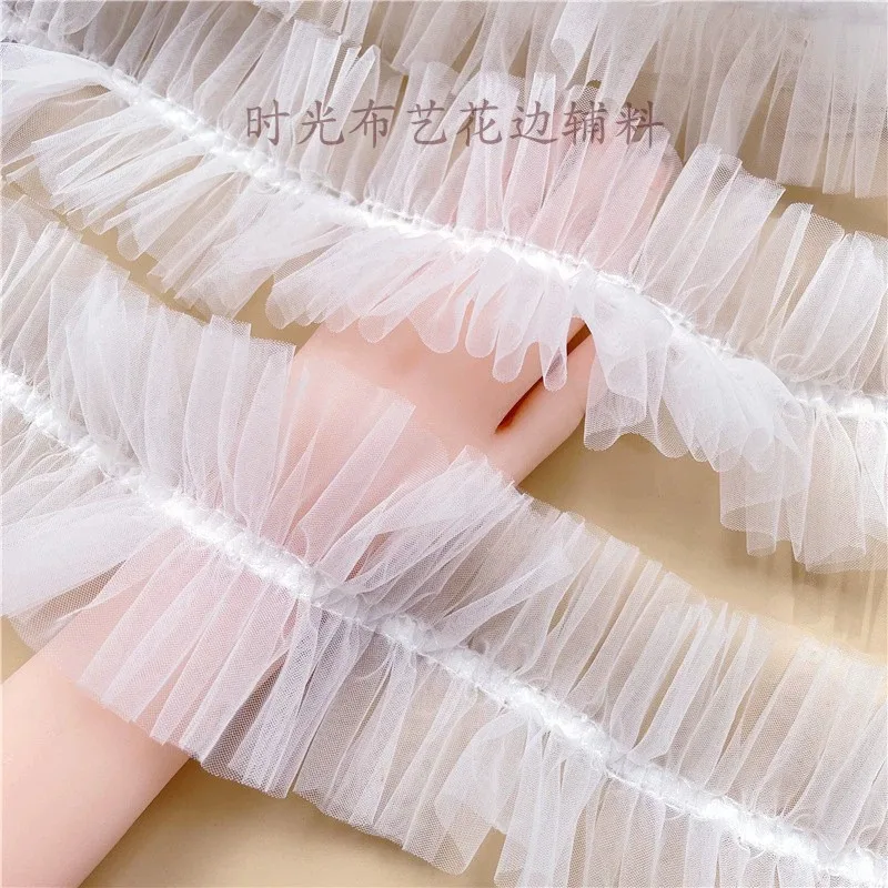 10CM Wide Tulle Pleated Mesh Lace Fabric Needlework Frilled Ribbon Dresses Collar Hemline Ruffles Trim DIY Sewing Guipure Decor
10CM Wide Tulle Pleated Mesh Lace Fabric Needlework Frilled Ribbon Dresses Collar Hemline Ruffles Trim DIY Sewing Guipure Decor