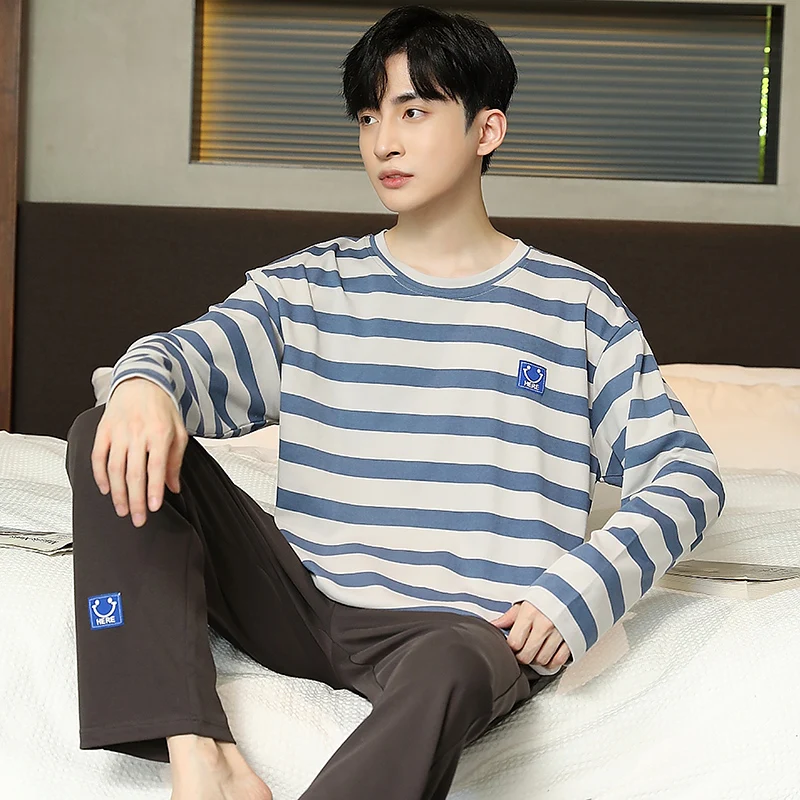 QUHENG 2022 Newest Men's Autumn Cotton Pajamas Sets Long Sleeved Trousers Sleepwear Cartoon 2 Pieces Casual Nightwear Homewear
QUHENG 2022 Newest Men's Autumn Cotton Pajamas Sets Long Sleeved Trousers Sleepwear Cartoon 2 Pieces Casual Nightwear Homewear
