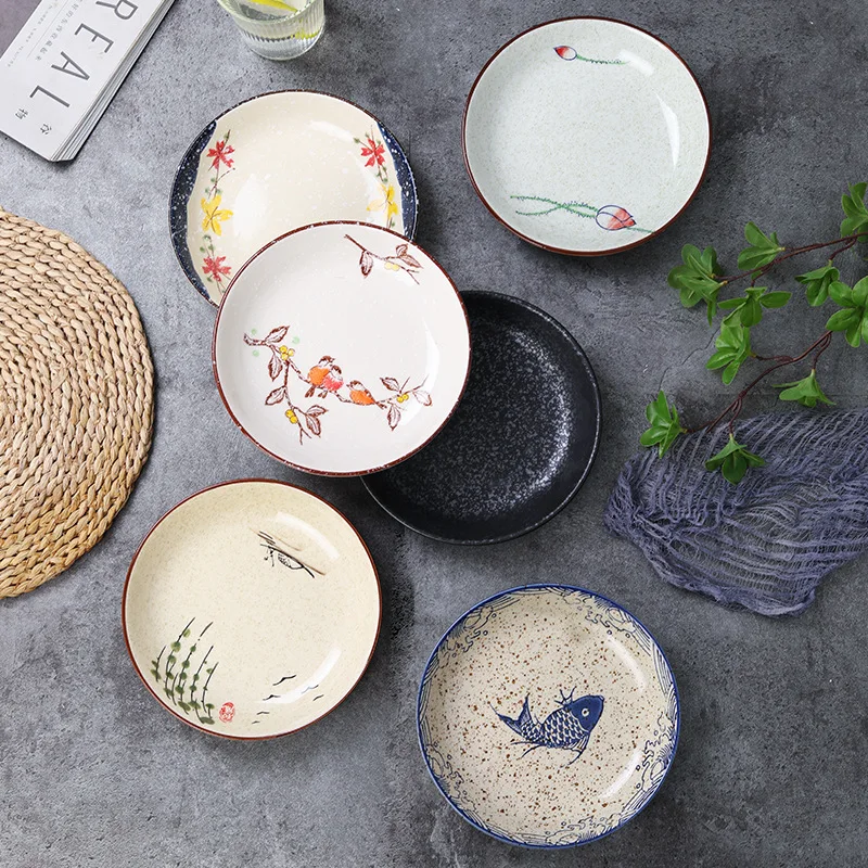 8-inch Japanese and Korean Ceramic Plates, Underglaze Colored Western Food Steak Plates, Household Utensils, Soup, Rice Plates
8-inch Japanese and Korean Ceramic Plates, Underglaze Colored Western Food Steak Plates, Household Utensils, Soup, Rice Plates