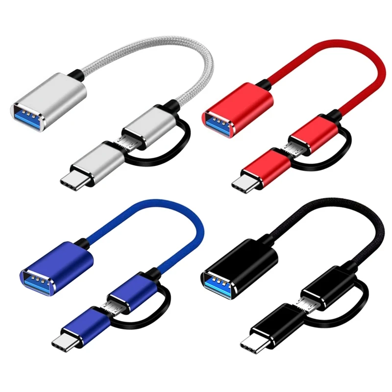 Type-C Male Micro USB Male to USB Female Braided Cord Support Charge Data Sync Laptop Cellphone Charging Accessories
Type-C Male Micro USB Male to USB Female Braided Cord Support Charge Data Sync Laptop Cellphone Charging Accessories