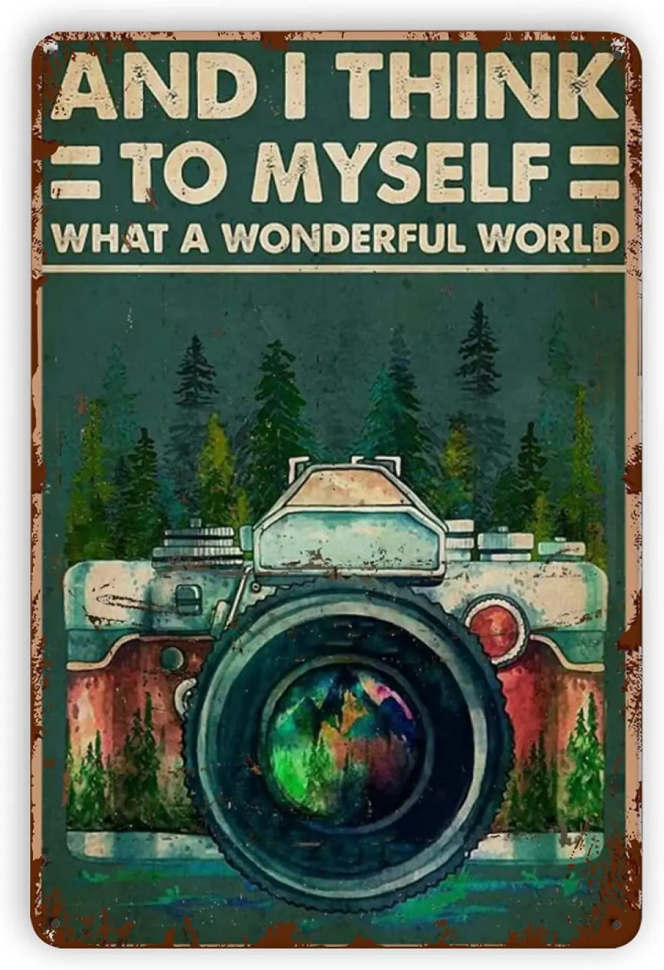 Baby Kleidung Weant Camping Photography What A Wonderful World Metal Tin Signs, Vintage Wall Decor Retro Art Tin Sign Decor 
Baby Kleidung Weant Camping Photography What A Wonderful World Metal Tin Signs, Vintage Wall Decor Retro Art Tin Sign Decor