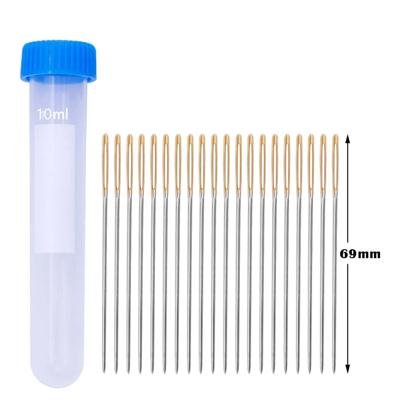 LMDZ 20Pcs 6.1/6.3/6.9cm Gold Tail Plated Stainless Steel Hand Sewing Needles With Bottle Package Home DIY Sewing Combination
LMDZ 20Pcs 6.1/6.3/6.9cm Gold Tail Plated Stainless Steel Hand Sewing Needles With Bottle Package Home DIY Sewing Combination