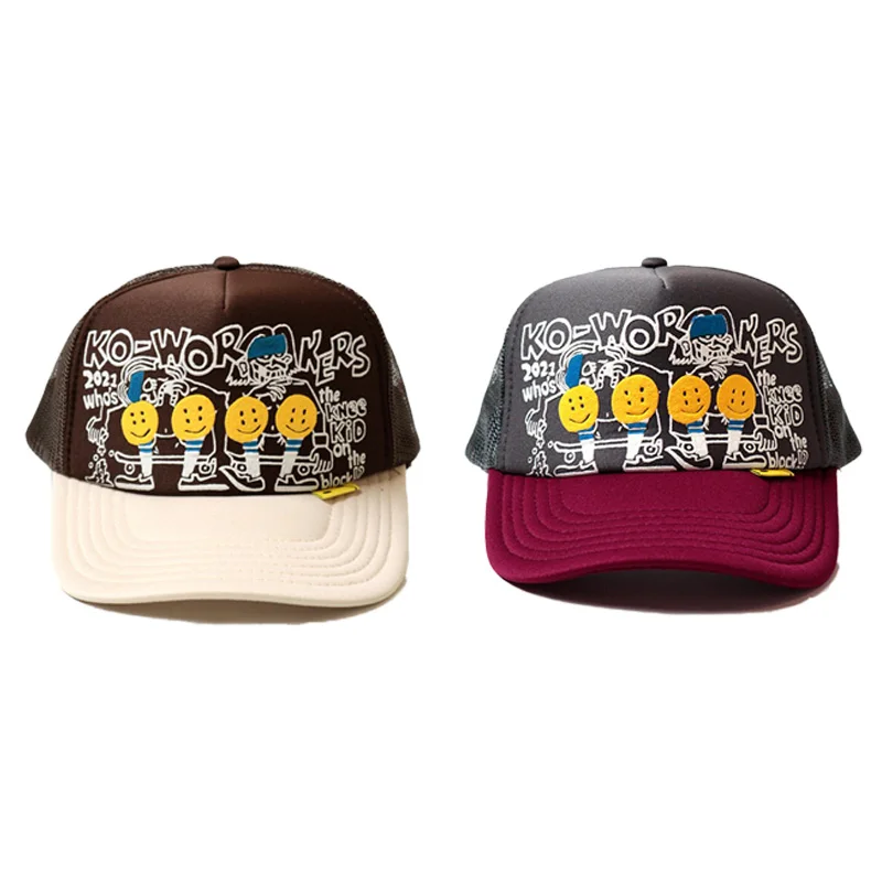 KAPITAL Japanese Style Two-color Graffiti Print Smiling Face Panel Adjustable Men's and Women's Cotton Cap Baseball Hat
KAPITAL Japanese Style Two-color Graffiti Print Smiling Face Panel Adjustable Men's and Women's Cotton Cap Baseball Hat