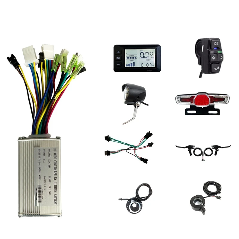 GD01 LCD Display Panel Electric Bicycle Scooter Brushless Controller Kit 17A Waterproof With E-Bike Light
GD01 LCD Display Panel Electric Bicycle Scooter Brushless Controller Kit 17A Waterproof With E-Bike Light
