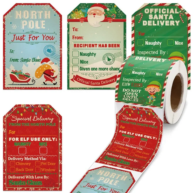 200 Stickers/roll Merry Christmas Gift Tags Santa Claus Labels Stickers Holiday Decoration Gift From Santa Cards Present Decor
200 Stickers/roll Merry Christmas Gift Tags Santa Claus Labels Stickers Holiday Decoration Gift From Santa Cards Present Decor