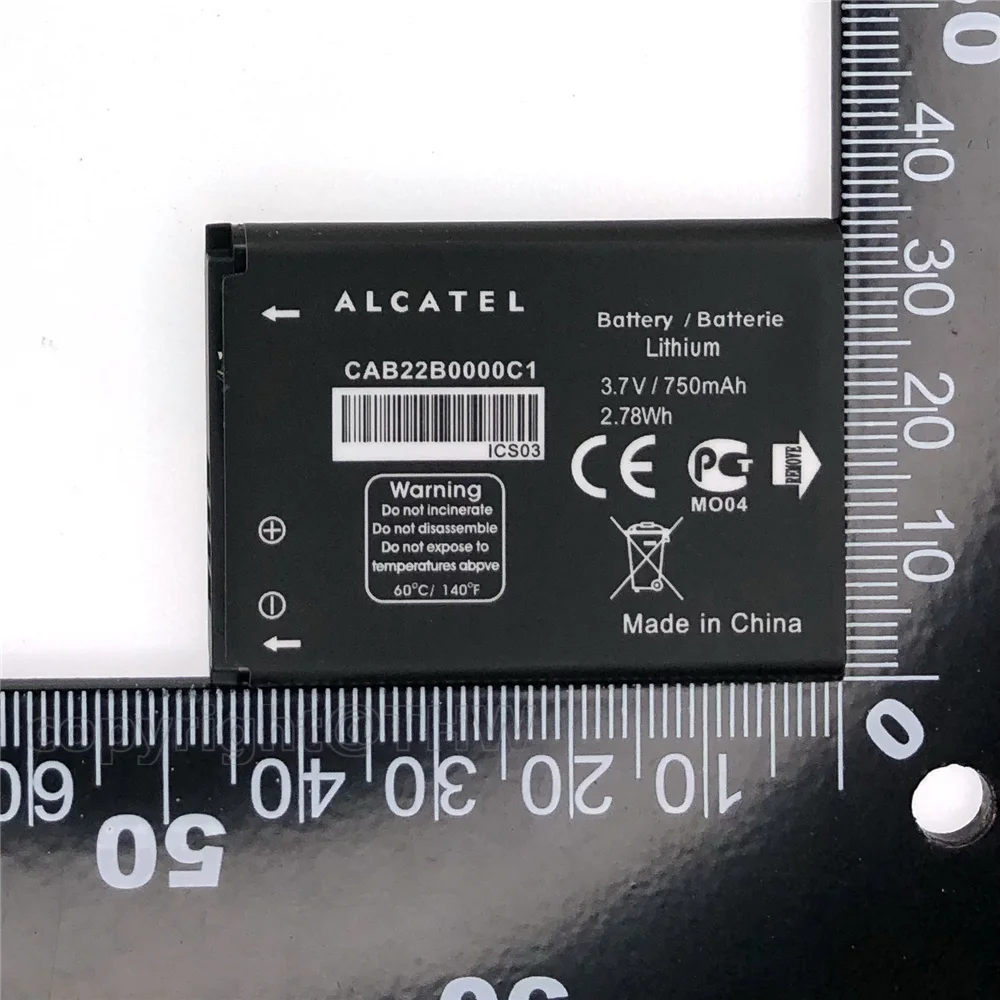 100% CAB22B0000C1 Аккумулятор для ALCATEL One Touch 103 103A 105 105A OT-2012D CAB3010010C1 CAB30M0000C1 CAB2170000C1 CAB0400000C1 |