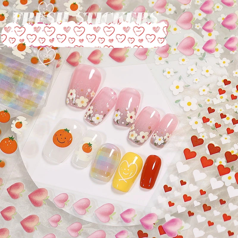 Summer Nail Stickers Colorful Flowers Smiley Peach Cartoon Cute Bear Cute Dinosaur 3D Nail Decoration Decals Diy Classic Toys
Summer Nail Stickers Colorful Flowers Smiley Peach Cartoon Cute Bear Cute Dinosaur 3D Nail Decoration Decals Diy Classic Toys