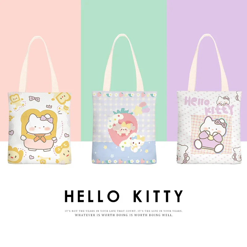 Kawaii Hellokitty Shopping Bag Cartoon Summer New Simple Environmental Protection Canvas Bag Cute Girl Shopping Tote Bag
Kawaii Hellokitty Shopping Bag Cartoon Summer New Simple Environmental Protection Canvas Bag Cute Girl Shopping Tote Bag