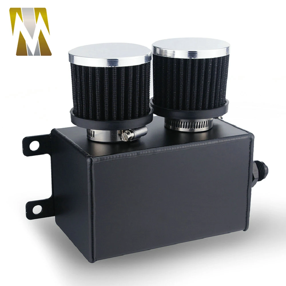 1.2L -10AN AN10 Universal Aluminum Oil Catch Can Tank Reservoir Polished Car Kit Breather Fittings With 2 Air Filters
1.2L -10AN AN10 Universal Aluminum Oil Catch Can Tank Reservoir Polished Car Kit Breather Fittings With 2 Air Filters