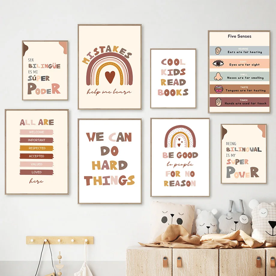 Rainbow Boho Classroom Motivational Quotes Nursery Posters And Prints Wall Art Canvas Painting Wall Picture Baby Kids Room Decor
Rainbow Boho Classroom Motivational Quotes Nursery Posters And Prints Wall Art Canvas Painting Wall Picture Baby Kids Room Decor