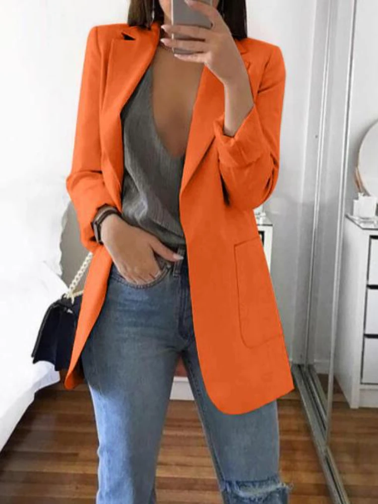 Spring Autumn Women's Fashion Lapel Slim Cardigan Temperament Blazer Women Coat Blazer Mujer Women Clothing Office Occupation
Spring Autumn Women's Fashion Lapel Slim Cardigan Temperament Blazer Women Coat Blazer Mujer Women Clothing Office Occupation
