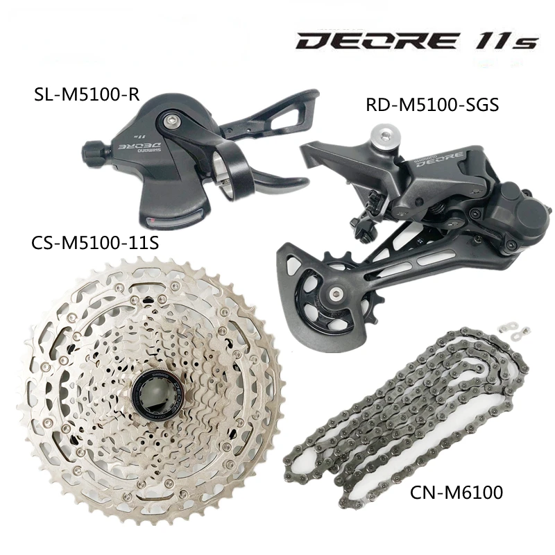 DEORE M5100 M5120 11Speed Groupset Shifter Rear Derailleur Cassette 50 51 52T Chain parts for MTB bike
DEORE M5100 M5120 11Speed Groupset Shifter Rear Derailleur Cassette 50 51 52T Chain parts for MTB bike