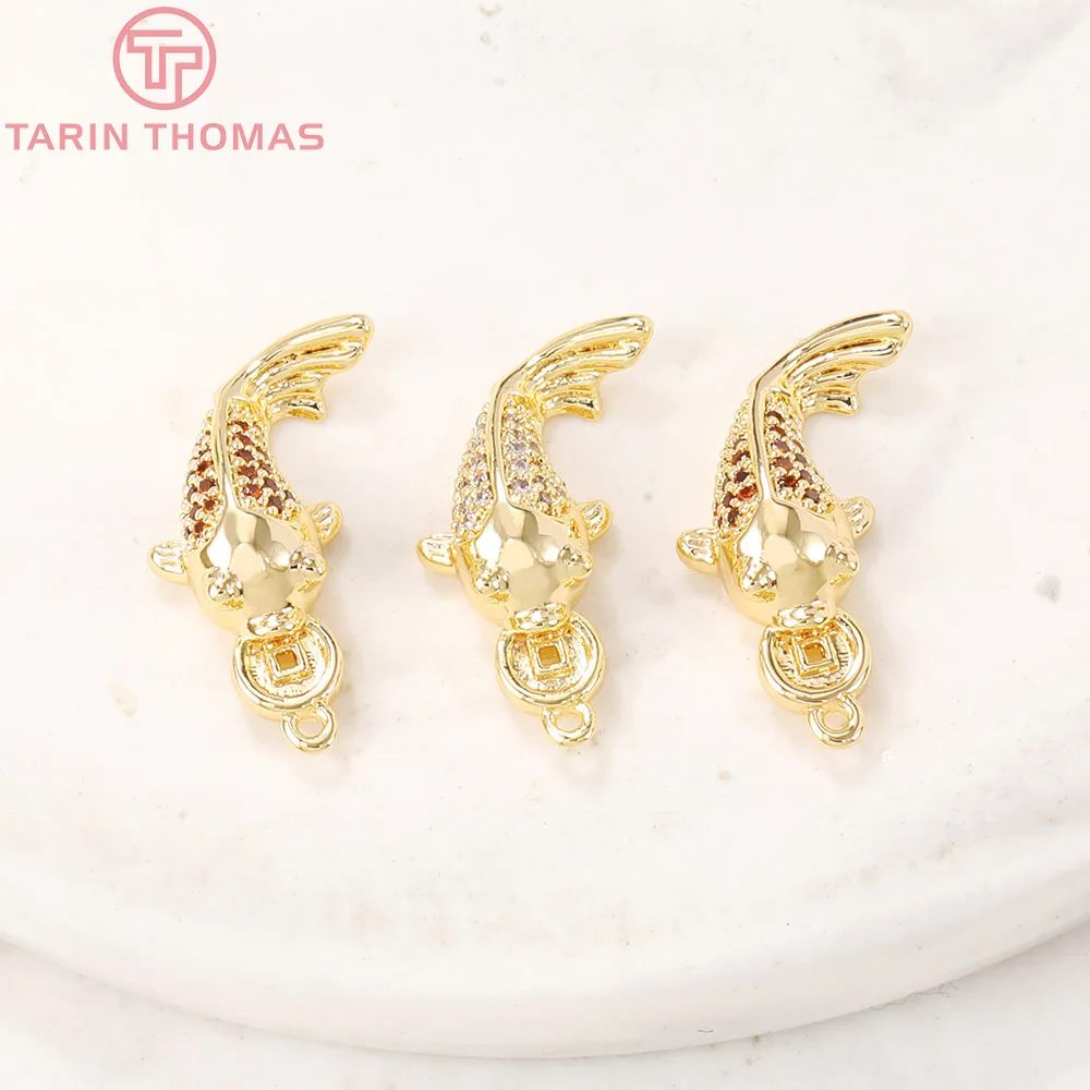 2PCS 8x16MM 24K Gold Color Brass with Zircon Fish Charm Pendants High Quality DIY Jewelry Making Findings Accessories Wholesale
2PCS 8x16MM 24K Gold Color Brass with Zircon Fish Charm Pendants High Quality DIY Jewelry Making Findings Accessories Wholesale