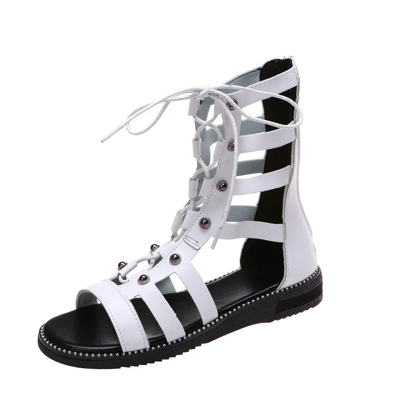 2022 Summer New Korean Version of The Fairy Style Sandals Women's High-top Hollow Back Zipper Flat Student Roman Sandals
2022 Summer New Korean Version of The Fairy Style Sandals Women's High-top Hollow Back Zipper Flat Student Roman Sandals