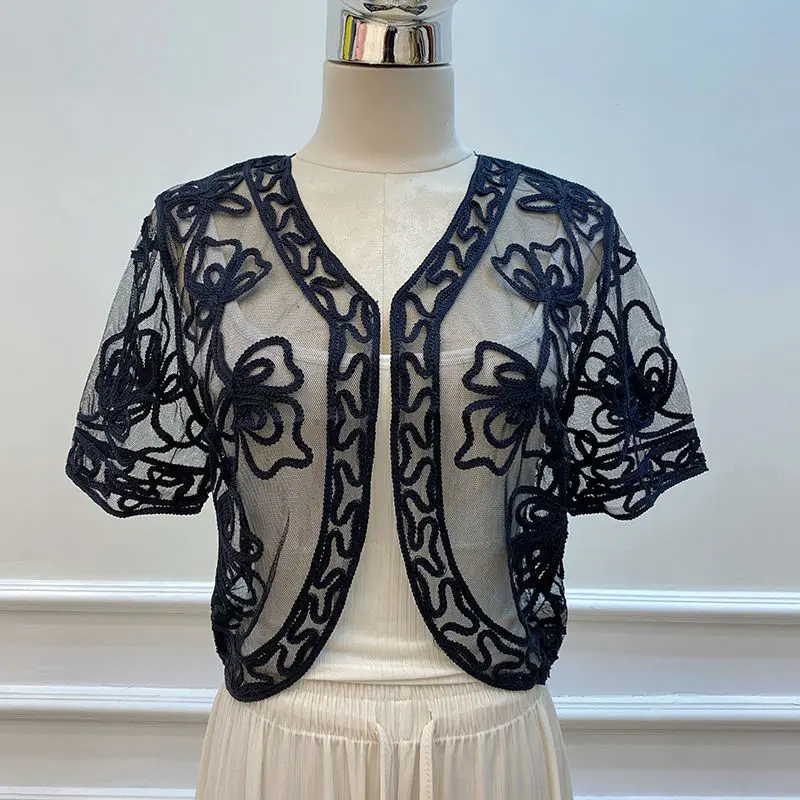 Mesh Open Stitch Cardigan Summer Beach Boho Hippie People Style Crochet Knit Embroidery Blouse Short Sleeve 2022
Mesh Open Stitch Cardigan Summer Beach Boho Hippie People Style Crochet Knit Embroidery Blouse Short Sleeve 2022