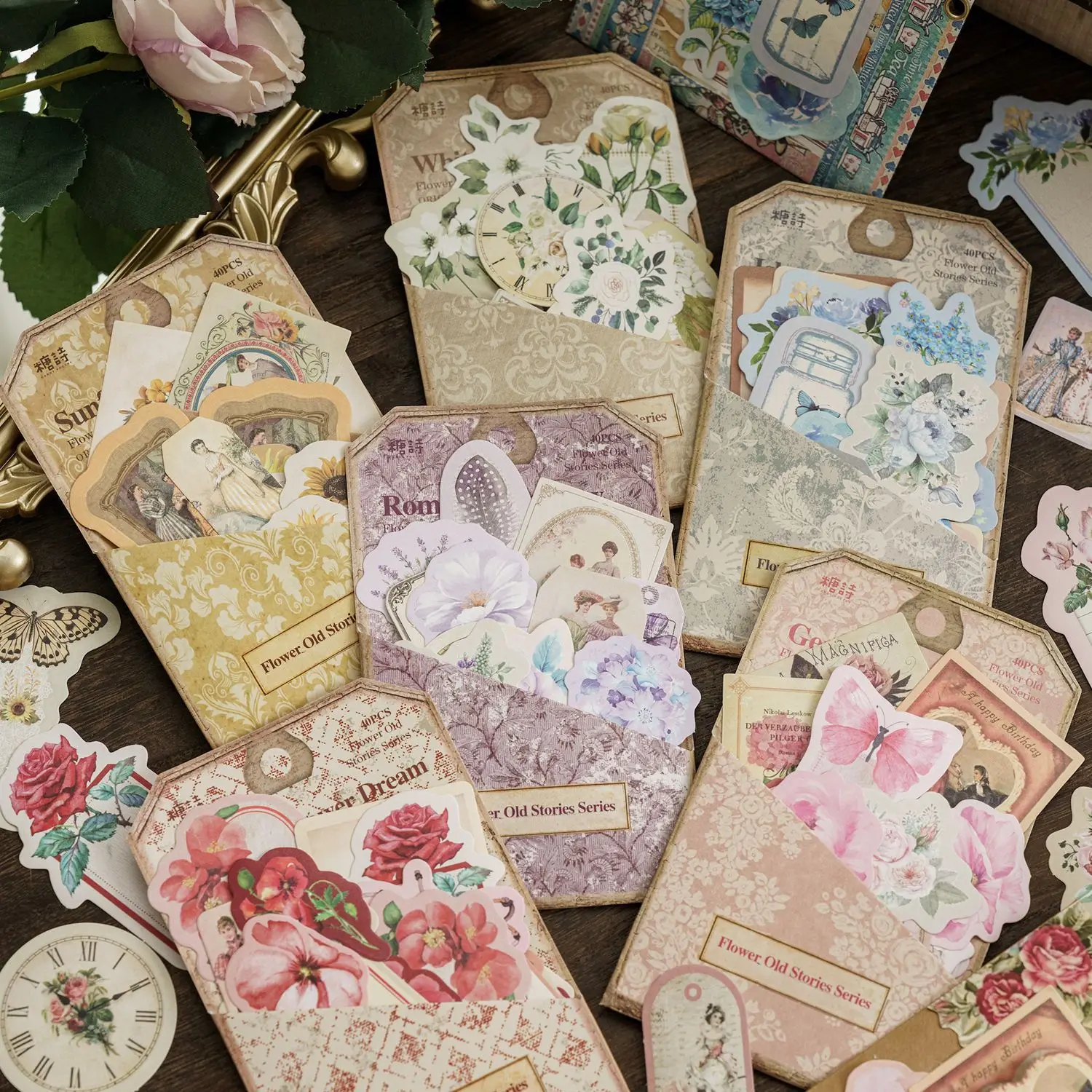 40Pcs Vintage Flower Memo Pad with Flower-themed Decorative Paper for DIY and Scrapbooking
40Pcs Vintage Flower Memo Pad with Flower-themed Decorative Paper for DIY and Scrapbooking