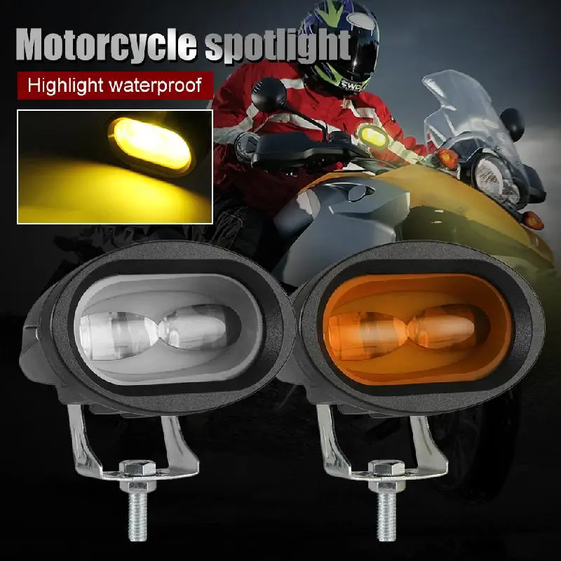 1Pair High Brightness Motorcycle LED Headlight Projector Lens Dual Color ATV Scooter Waterproof LED Fog Lights Auxiliary Lamp
1Pair High Brightness Motorcycle LED Headlight Projector Lens Dual Color ATV Scooter Waterproof LED Fog Lights Auxiliary Lamp